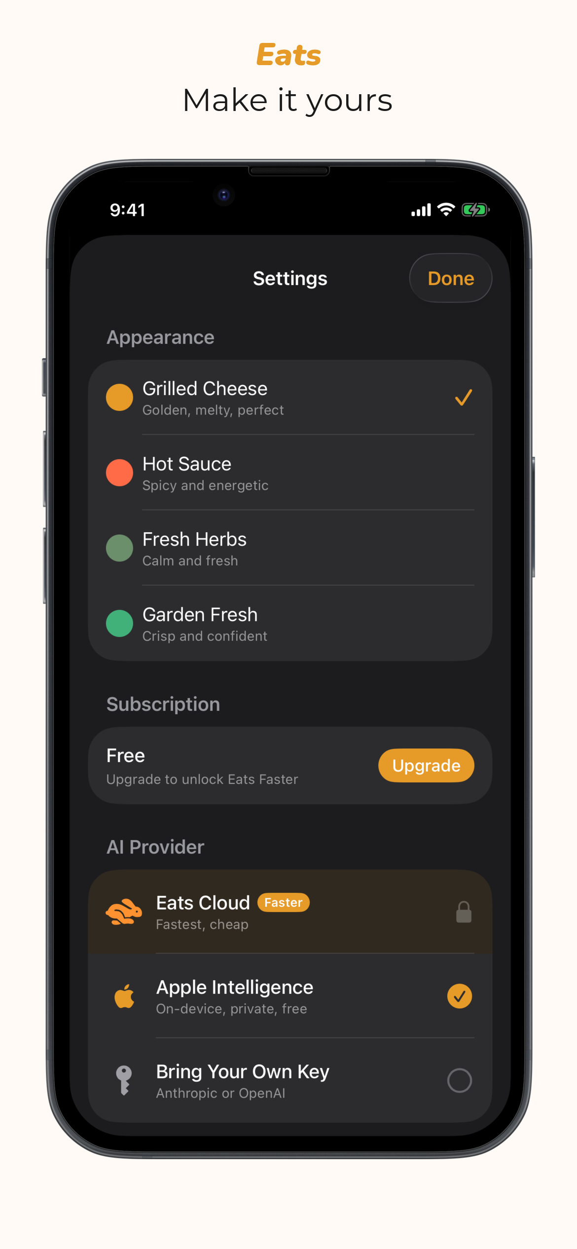 Eats - Make it yours