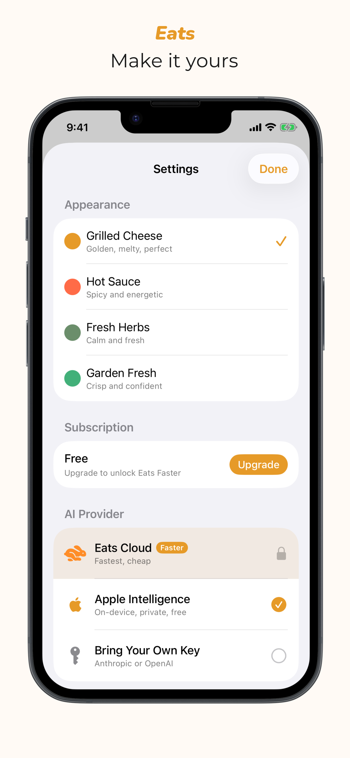 Eats - Make it yours